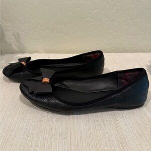 TED BAKER Sually Women’s Black Bow Ballet Flats - Size 38/7